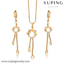 62653- Xuping Simple ladies cute earring pendant jewellery set design